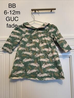 Baby Boden Dress with Rabbit Print 6-12 Months